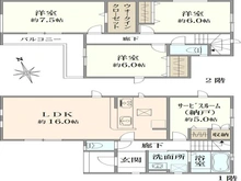 【神奈川県/茅ヶ崎市高田】茅ヶ崎市高田1丁目新築戸建　第7期　2号棟/全5棟　 間取り図