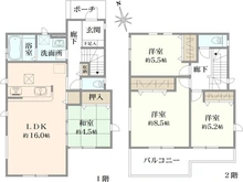 【神奈川県/茅ヶ崎市高田】茅ヶ崎市高田1丁目新築戸建　第7期　4号棟/全5棟　 間取り図