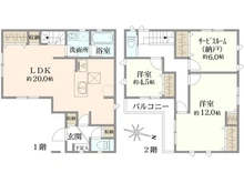 【神奈川県/厚木市妻田西】厚木市妻田西2丁目 間取り図