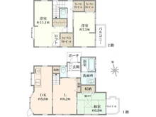 【神奈川県/横浜市港南区上永谷】港南区上永谷6丁目　中古戸建 間取り図