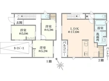 【神奈川県/横浜市栄区公田町】栄区公田町　新築戸建　1号棟/全2棟 間取り図