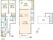 【神奈川県/藤沢市辻堂元町】藤沢市辻堂元町5丁目　新築戸建　NO,1/全2棟 間取り図