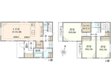 【神奈川県/茅ヶ崎市東海岸南】茅ヶ崎市東海岸南4丁目　新築戸建1号棟/全2棟 間取り図