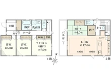 【神奈川県/茅ヶ崎市東海岸南】茅ヶ崎市東海岸南4丁目　新築戸建2号棟/全2棟 間取り図