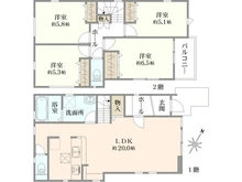 【神奈川県/鎌倉市台】鎌倉市台4丁目　新築戸建　2号棟 間取り図