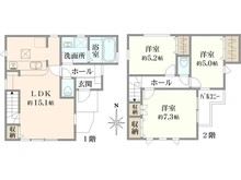 【神奈川県/鎌倉市稲村ガ崎】鎌倉市稲村ガ崎2丁目 新築戸建 間取り図
