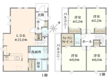 【神奈川県/鎌倉市今泉台】鎌倉市今泉台7丁目3期　新築戸建全1棟 間取り図