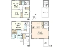 【神奈川県/鎌倉市腰越】鎌倉市腰越4丁目　新築戸建　3号棟/全3棟 間取り図