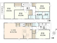 【神奈川県/鎌倉市関谷】鎌倉市関谷　新築戸建 2号棟/全2棟 間取り図