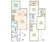 【神奈川県/横浜市磯子区磯子】横浜市磯子区磯子8丁目　新築戸建　2号棟/全3棟 間取り図