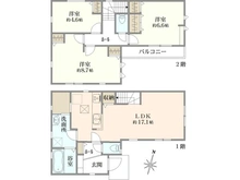 【神奈川県/平塚市平塚】平塚市平塚1丁目1期　新築戸建　1号棟/全2棟 間取り図