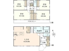 【神奈川県/横浜市港南区上永谷】港南区上永谷3丁目　新築戸建　1号棟 間取り図