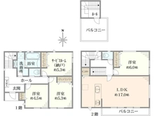 【神奈川県/茅ヶ崎市浜須賀】茅ヶ崎市浜須賀　新築戸建　No.1/(全4棟) 間取り図