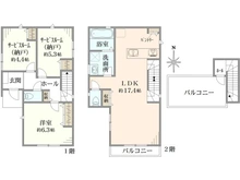 【神奈川県/茅ヶ崎市浜須賀】 茅ヶ崎市浜須賀　新築戸建　No.2/(全4棟) 間取り図