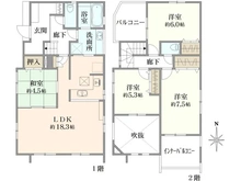 【神奈川県/茅ヶ崎市浜須賀】茅ヶ崎市浜須賀 新築戸建 1号棟(全2棟) 間取り図