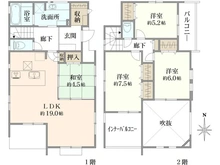 【神奈川県/茅ヶ崎市浜須賀】茅ヶ崎市浜須賀 新築戸建 2号棟(全2棟) 間取り図
