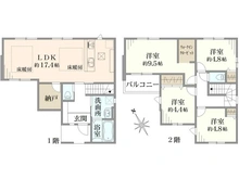 【神奈川県/横浜市泉区中田南】泉区中田南5丁目4期　新築戸建　全1棟 間取り図