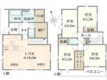 【神奈川県/横浜市泉区和泉中央北】泉区和泉中央北3丁目　新築戸建　1号棟/全3棟 間取り図