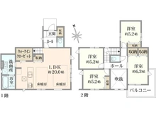 【神奈川県/横浜市泉区和泉中央北】泉区和泉中央北3丁目　新築戸建　3号棟/全3棟 間取り図