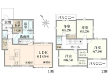 【神奈川県/横浜市栄区長沼町】栄区長沼町2期新築戸建　全1棟 間取り図