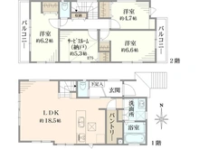 【神奈川県/鎌倉市腰越】鎌倉市腰越1丁目　新築戸建　1号棟/全2棟 間取り図