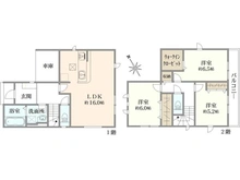 【神奈川県/茅ヶ崎市美住町】茅ヶ崎市美住町新築戸建 4号棟(全6棟) 間取り図