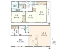 【神奈川県/茅ヶ崎市美住町】茅ヶ崎市美住町新築戸建 5号棟(全6棟) 間取り図