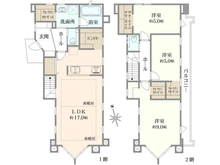 【神奈川県/茅ヶ崎市浜竹】茅ヶ崎市浜竹3丁目新築戸建　1号棟(全4棟) 間取り図