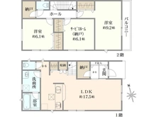 【神奈川県/藤沢市片瀬】藤沢市片瀬5丁目　新築戸建1号棟/全3棟 間取り図