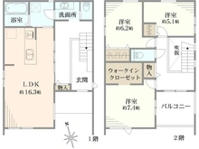 【神奈川県/横浜市磯子区洋光台】磯子区洋光台二丁目　新築戸建　1号棟/全3棟 間取り図