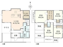 【神奈川県/横浜市栄区庄戸】栄区庄戸3丁目　新築戸建 間取り図