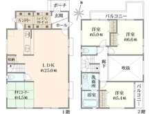 【神奈川県/横浜市栄区犬山町】栄区犬山町　新築戸建 間取り図