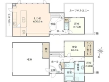 【神奈川県/鎌倉市笛田】鎌倉市笛田5丁目　中古戸建 間取り図