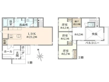 【神奈川県/鎌倉市梶原】鎌倉市梶原3丁目　新築戸建　全1棟 間取り図