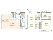 【神奈川県/横浜市港南区日野南】港南区日野南4丁目　新築戸建　1号棟 間取り図