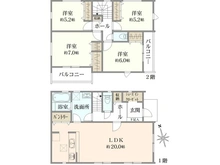 【神奈川県/横浜市港南区港南台】横浜市港南区港南台1丁目　新築戸建 間取り図