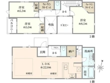 【神奈川県/横浜市磯子区洋光台】磯子区洋光台4丁目　新築戸建　1号棟/全2棟 間取り図