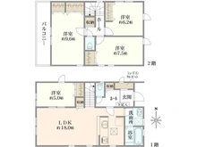 【神奈川県/横浜市栄区桂台西】栄区桂台西2丁目　新築戸建　1号棟/全3棟 間取り図