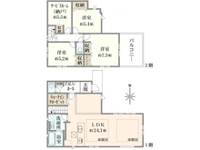 【神奈川県/鎌倉市梶原】鎌倉市梶原3丁目　新築戸建　1号棟/全2棟 間取り図