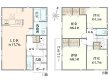 【神奈川県/藤沢市城南】藤沢市城南第6（I期）新築分譲住宅全7棟2号棟 間取り図