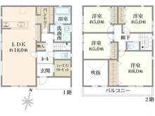 【神奈川県/横浜市栄区長沼町】横浜市栄区長沼町　新築戸建　2号棟/全3棟 間取り図