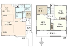 【神奈川県/横浜市栄区上之町】横浜市栄区上之町　新築戸建 間取り図
