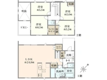 【神奈川県/横浜市戸塚区下倉田町】横浜市戸塚区下倉田町1期　新築戸建(全1棟) 間取り図