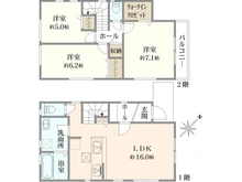 【神奈川県/横浜市港南区日野中央】横浜市港南区日野中央3丁目　新築戸建　1号棟/全2棟 間取り図