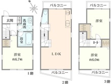【神奈川県/横浜市港南区上永谷】横浜市港南区上永谷1丁目　戸建 間取り図