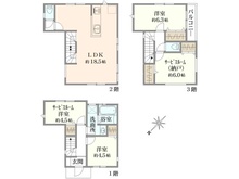 【神奈川県/横浜市港南区大久保】横浜市港南区大久保3丁目　新築戸建6号棟(全14棟) 間取り図