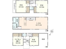 【神奈川県/横浜市港南区大久保】横浜市港南区大久保3丁目　新築戸建7号棟(全14棟) 間取り図