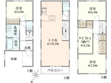 【神奈川県/横浜市港南区大久保】横浜市港南区大久保3丁目　新築戸建12号棟(全14棟) 間取り図
