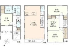 【神奈川県/横浜市港南区大久保】横浜市港南区大久保3丁目　新築戸建13号棟(全14棟) 間取り図