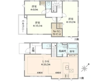 【神奈川県/藤沢市鵠沼松が岡】鵠沼松が岡3丁目7期　新築戸建3号棟(全3棟) 間取り図